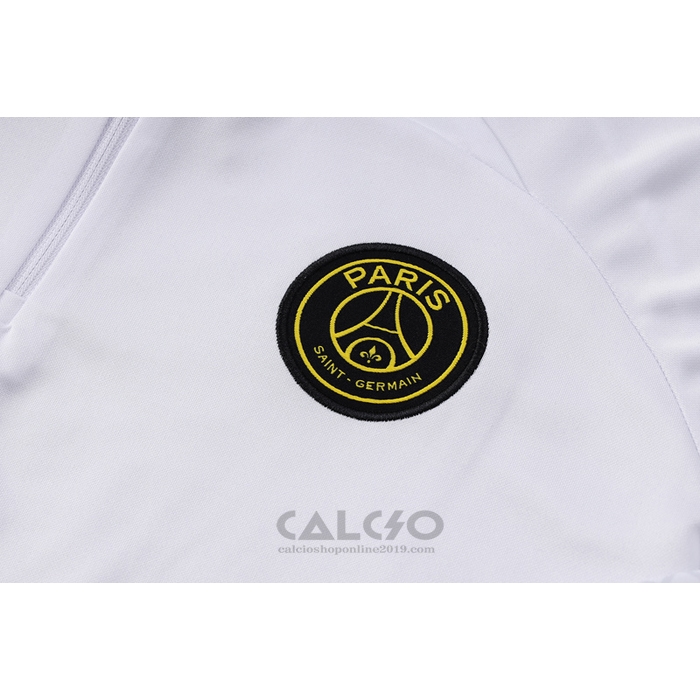 Tuta da Track di Felpa Paris Saint-Germain Jordan 2023-2024 Bianco